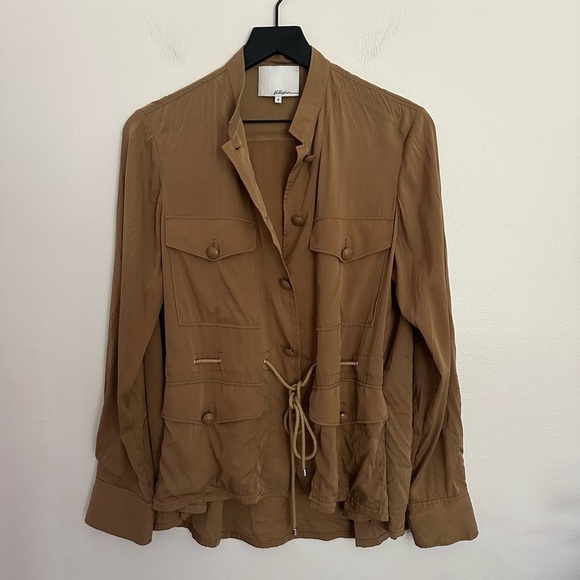 3.1 Phillip Lim Tan Utility Casual Lightweight Camper Jacket Women's 8 EUC $625 - Picture 1 of 8
